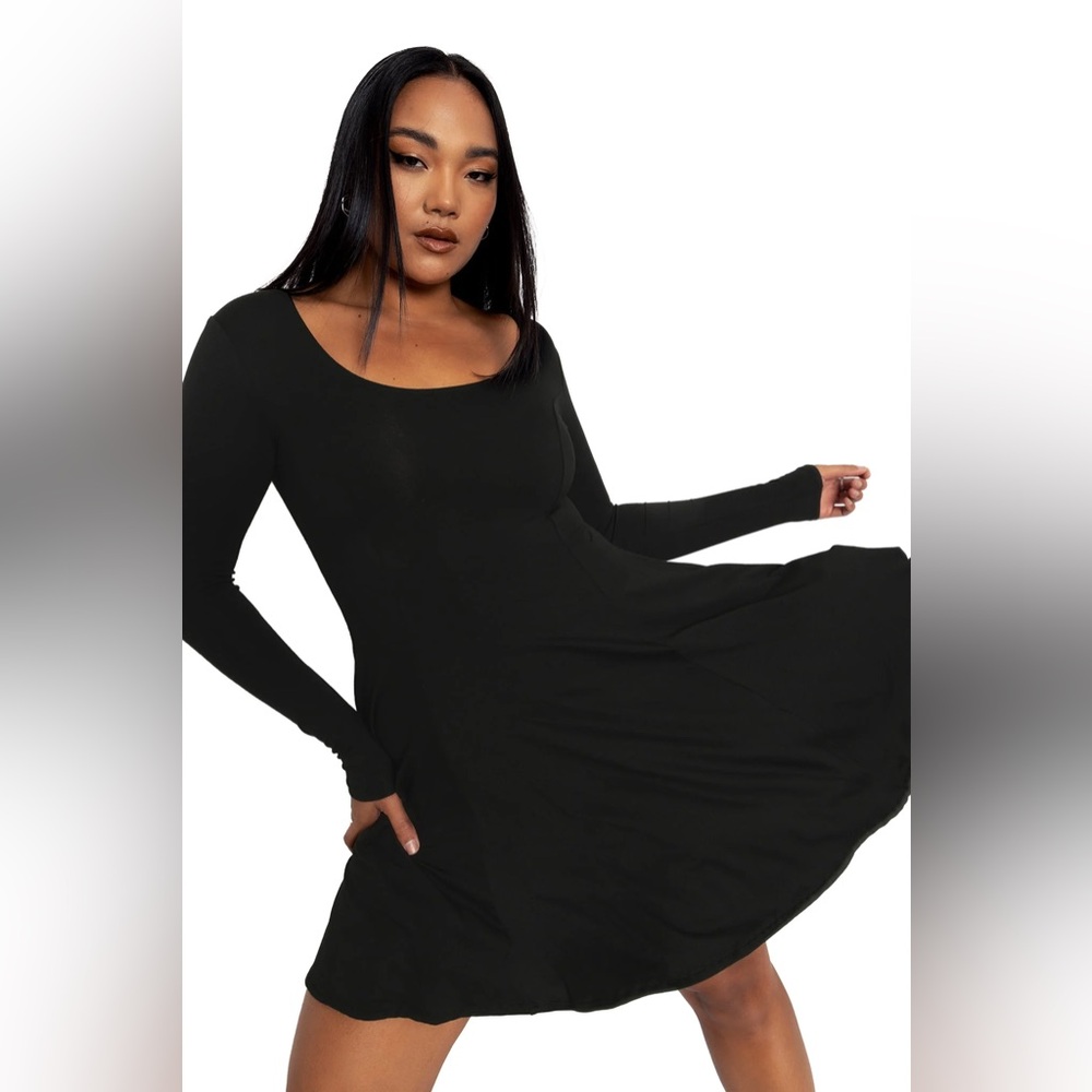 Blackmilk Clothing Black Long Sleeve Evil Cheerleader Dress - XL NWT